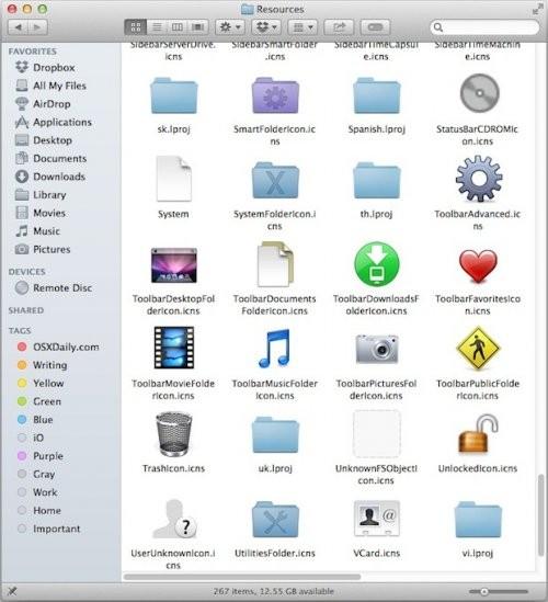 OSX 系统默认图标到底放在哪?