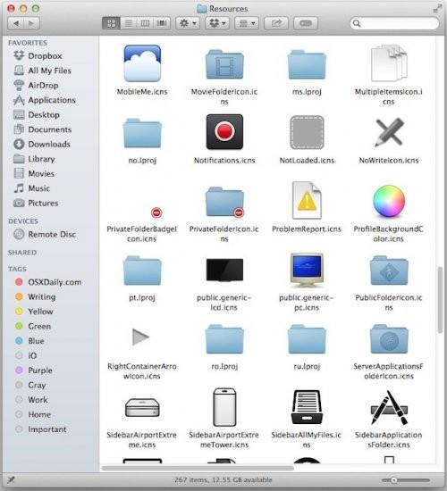 OSX 系统默认图标到底放在哪?
