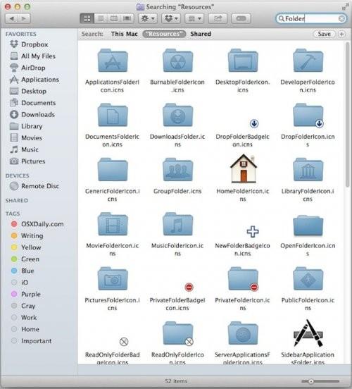OSX 系统默认图标到底放在哪?